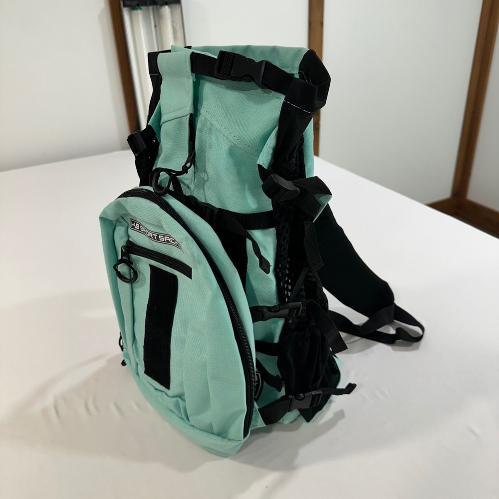 K9 Sport Sack Plus 2 Dog Carrier Backpack Medium Teal Green Hiking Travel Bag